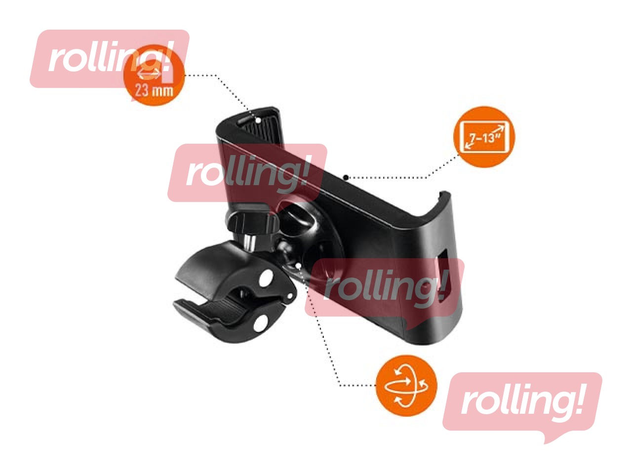 Tablet holder Durable, Tough, Clamp, XL