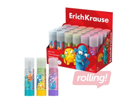 Glue stick ErichKrause, EasyStick, Jolly Friends, 15g