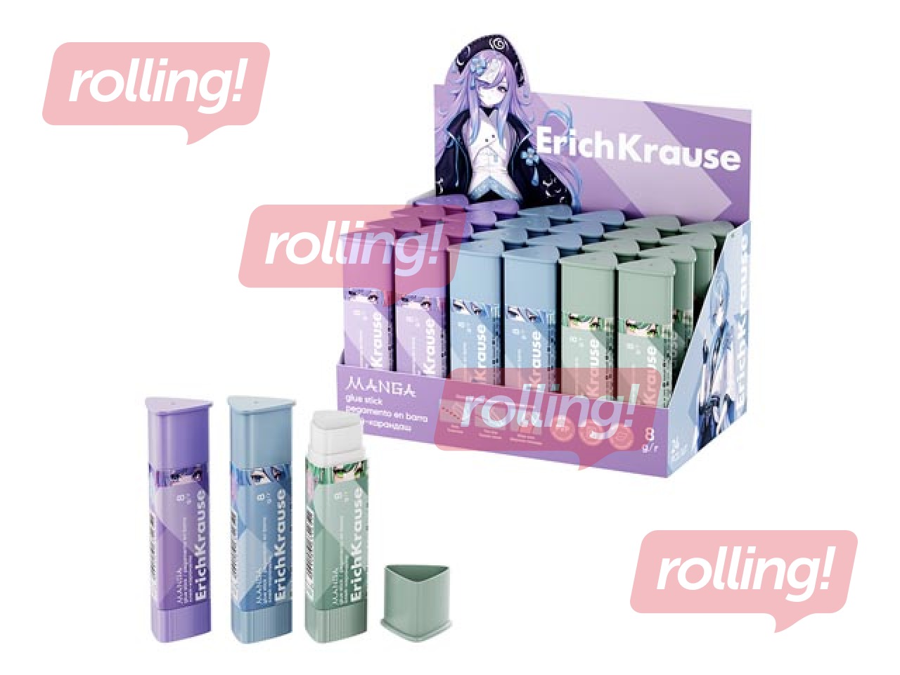 Liimipulk ErichKrause, Manga, kolmnurkne kuju, 8g