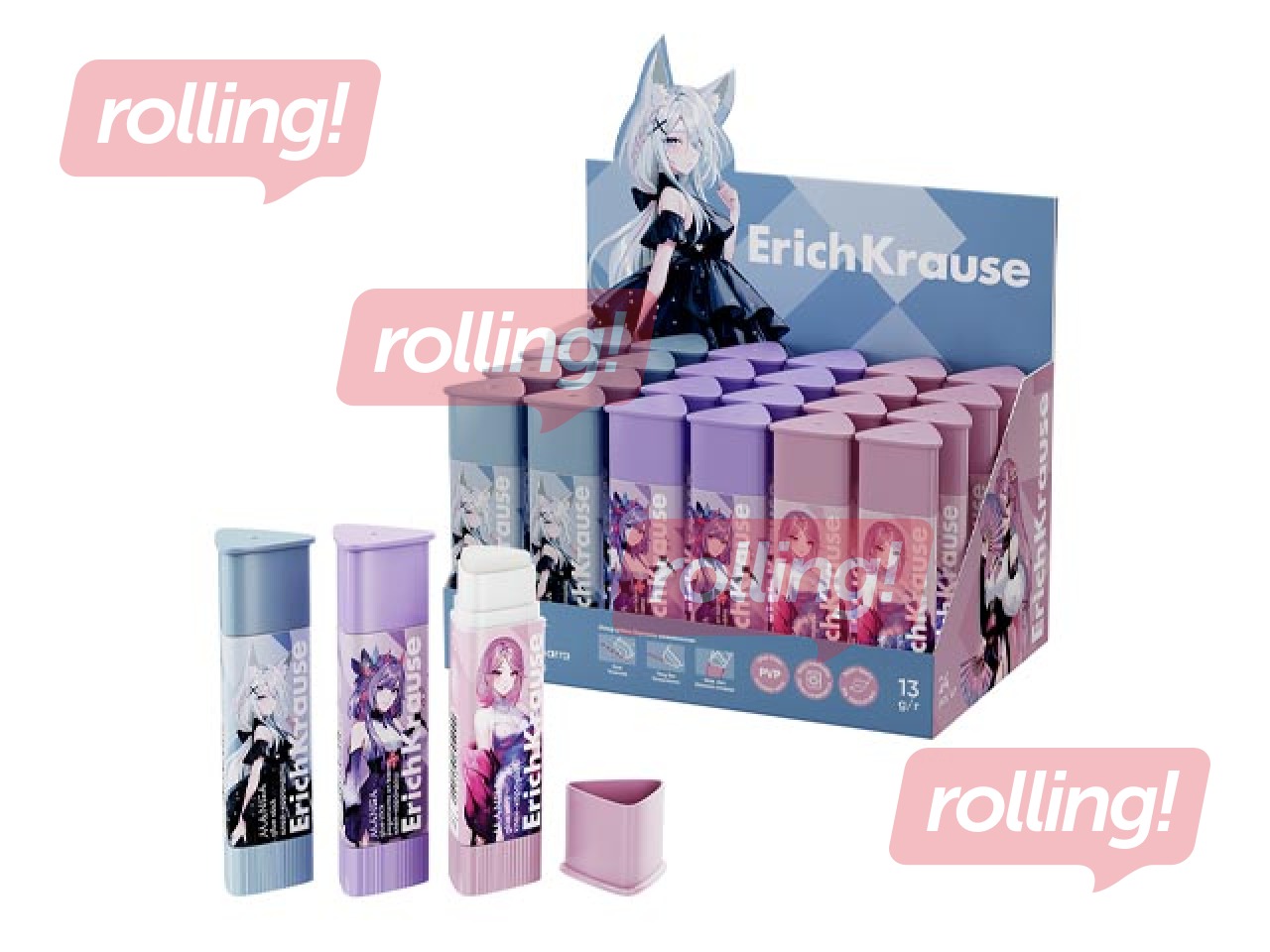 Клей-карандаш ErichKrause, Manga, треугольная форма, 13г