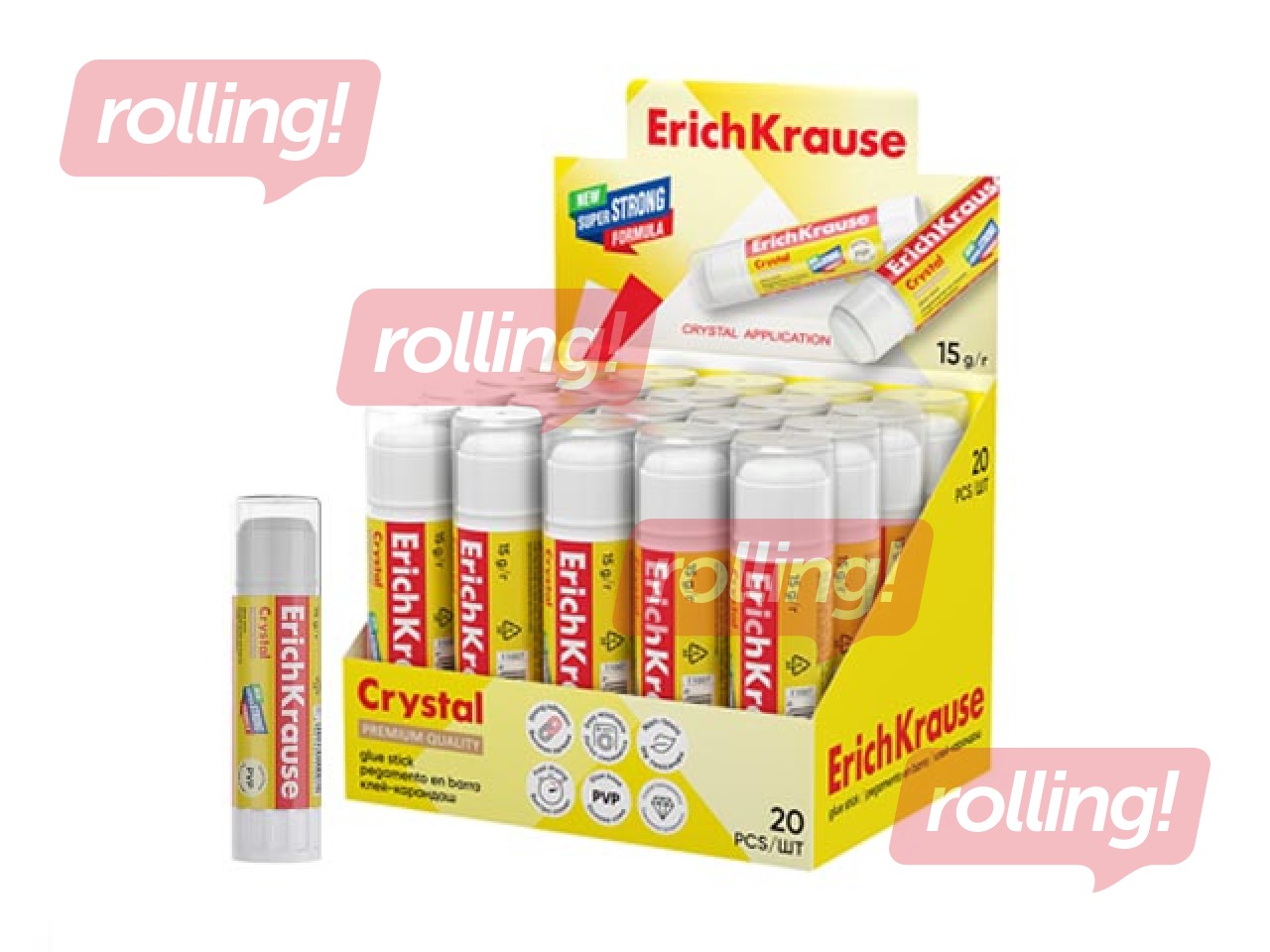 Glue stick ErichKrause, Crystal, 15g