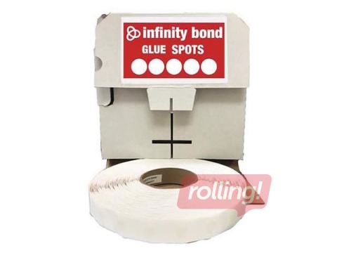 Ümmargused kleebispaberid Hotmelt, madal nakkuvus, 10mm x 5000 täppi