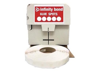 Ümmargused kleebispaberid Hotmelt, madal nakkuvus, 10mm x 1000 täppi