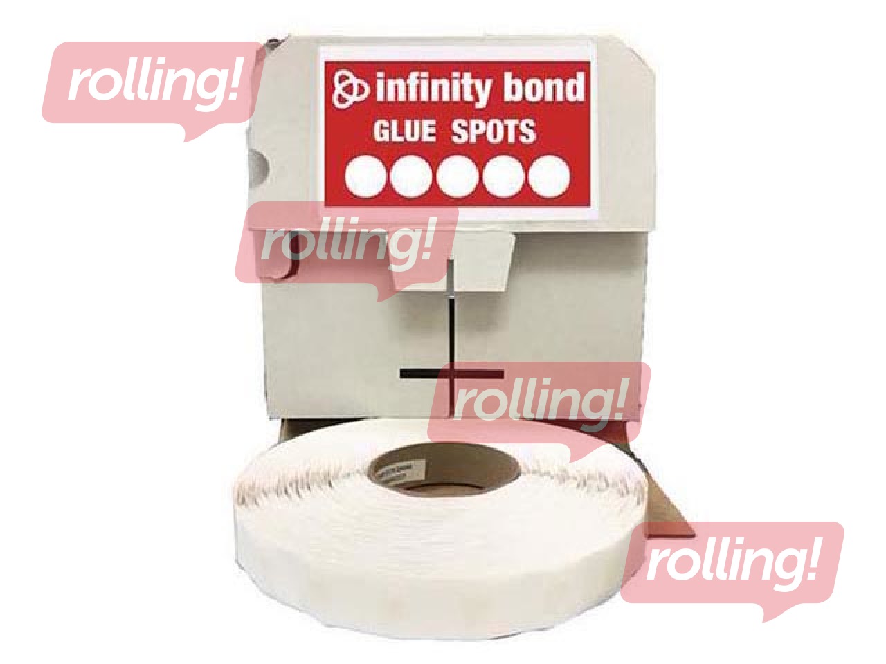 Ümmargused kleebispaberid Hotmelt, madal nakkuvus, 10mm x 1000 täppi