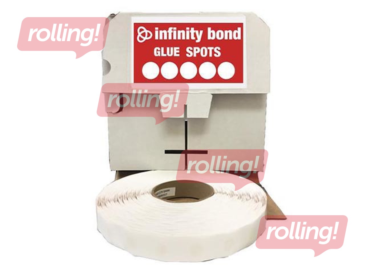 Ümmargused kleebispaberid Hotmelt, keskmine nakkuvus, 10mm x 1000 täppi