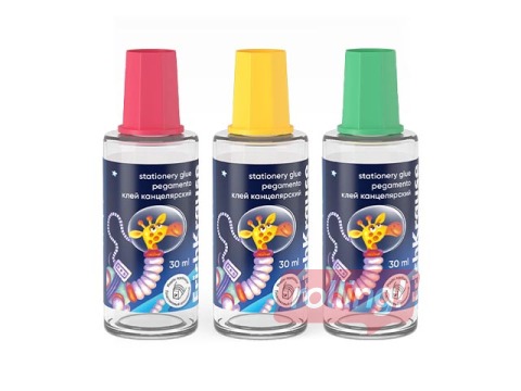 Glue ErichKrause, Space animals, transparent, with applicator, 30ml