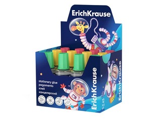 Glue ErichKrause, Space animals, transparent, with applicator, 30ml