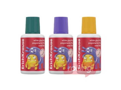 Līme PVA ErichKrause, Jolly Friends, ar otiņu, 20ml