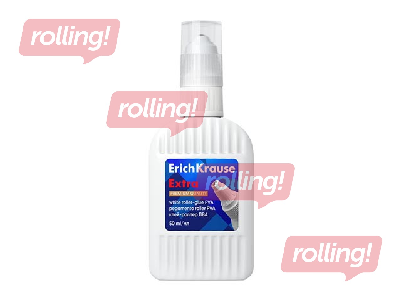 PVA glue ErichKrause, Extra, roller applicator, 50ml