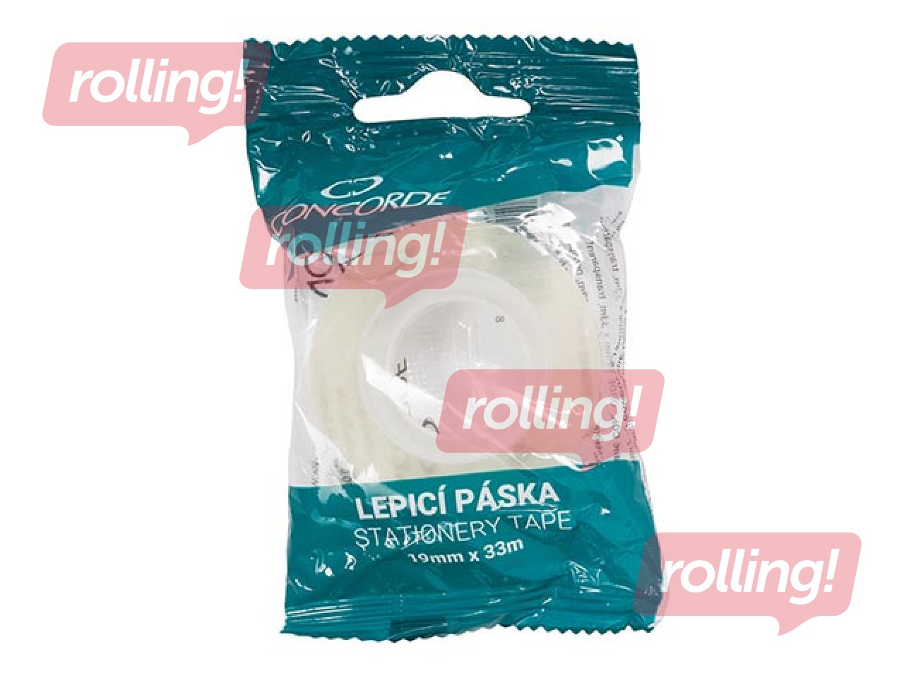 Kleeplint Concorde, läbipaistev, 19mm x 33m