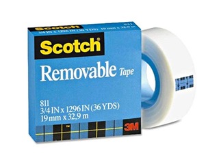Kleeplint 3M Scotch eemaldatav 811, 19mm x 33m,1 tk