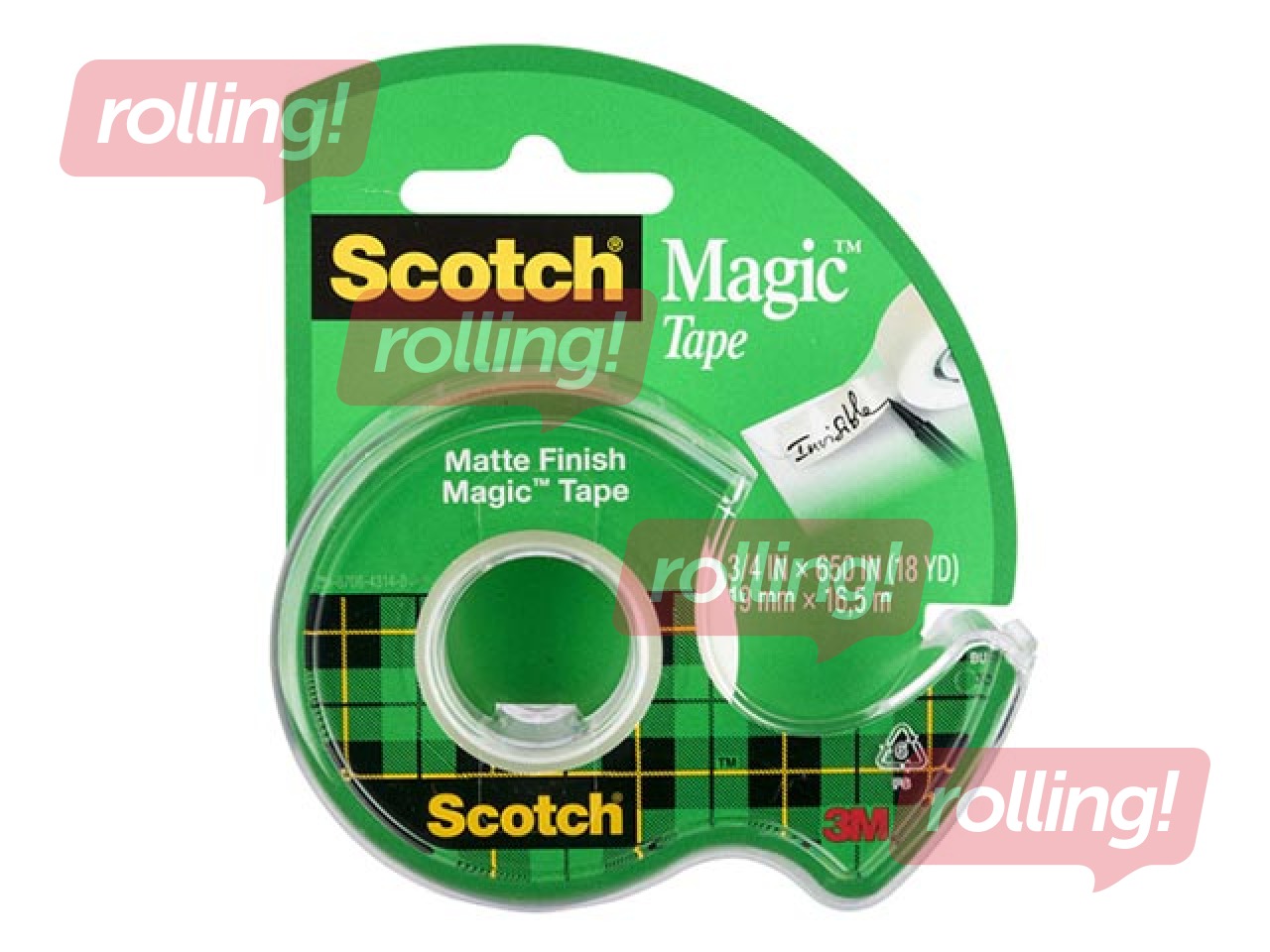 Alusega kleeplint 3M Scotch Magic, 19mm x 7.5 m