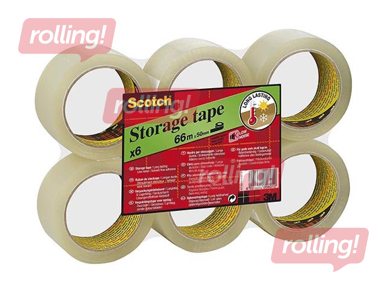 Pakketeip 3M Scotch Storage Low-noise, 50mm x 66m