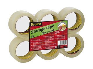 Tape 3M Scotch Storage Low-noise packing tape, 50mm x 66m, transparent