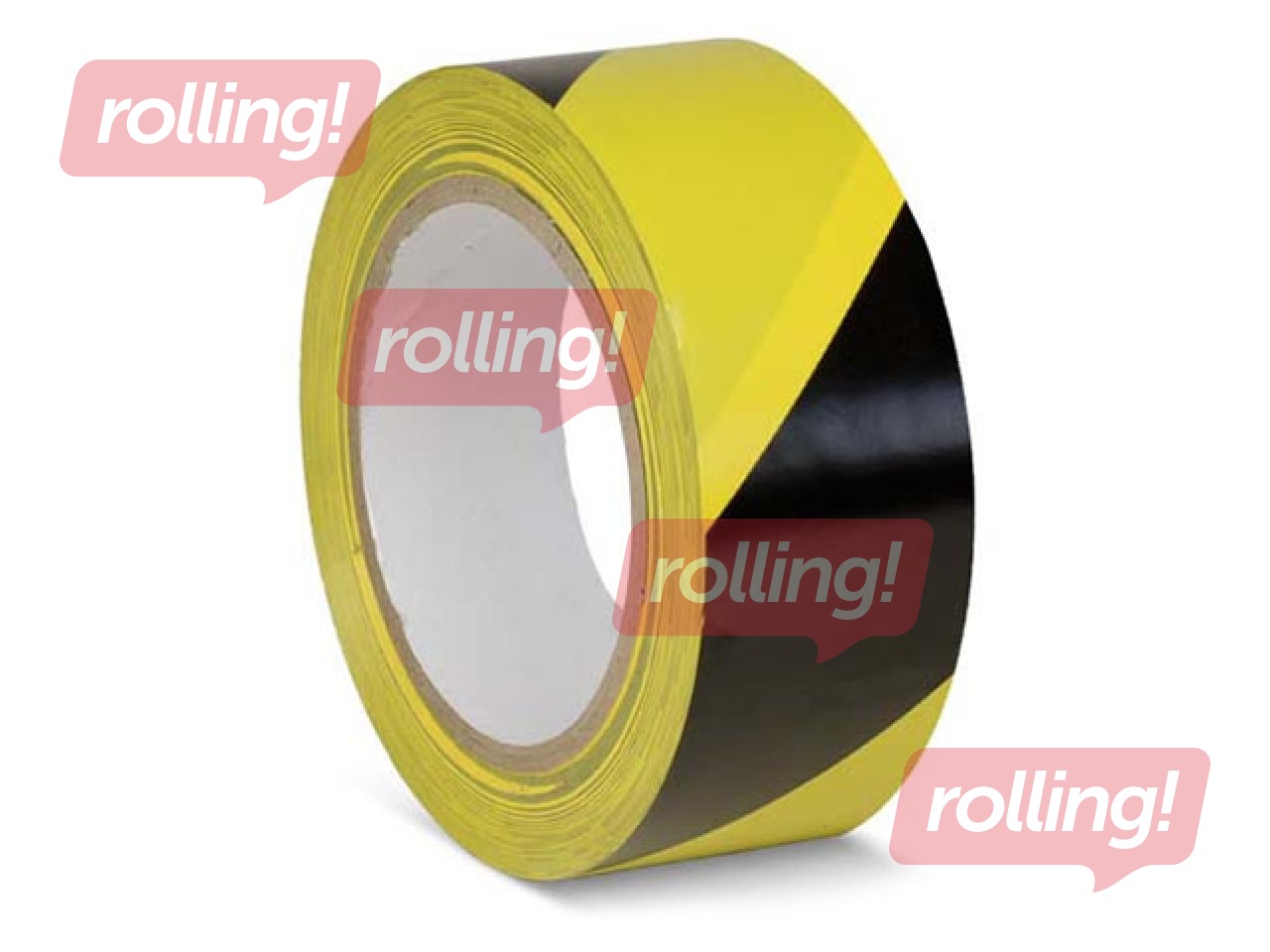 Ohuteip Kollane-must kaldjoonega 50mm x 33meetrit