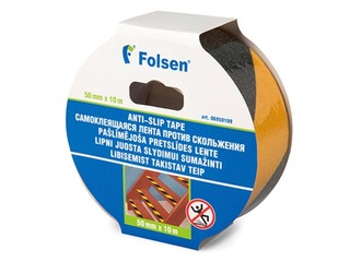 Антипробуксовочная клейкая лента - желто черная  5 см х 10 м