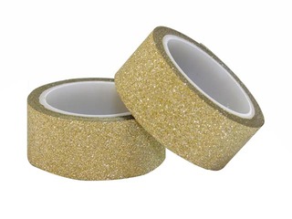 Glitter tape self-adhesive, gold, 15mm x 3m, 2 pcs.