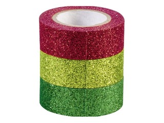 Adhesive tape - paper, with gloss, 15mm x 3m, different colors