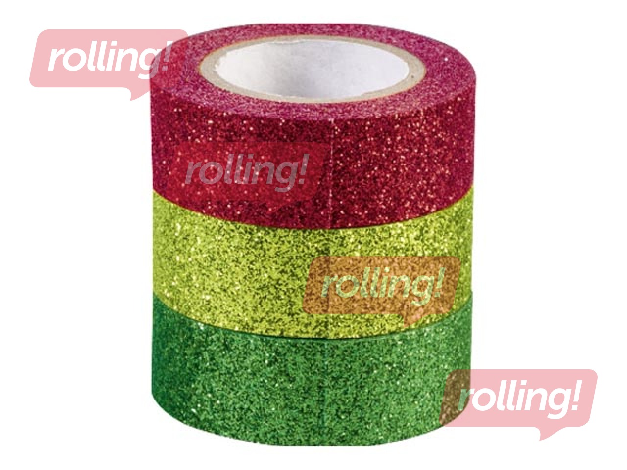 Скотч - бумажный, с глянцем, 15мм х 3м, разные цвета