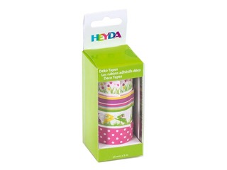 Adhesive tape Heyda, Spring, Tulips, paper, assorted colors, 15mm x 5m