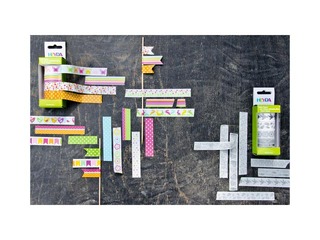 Adhesive tape Heyda, Spring, Tulips, paper, assorted colors, 15mm x 5m