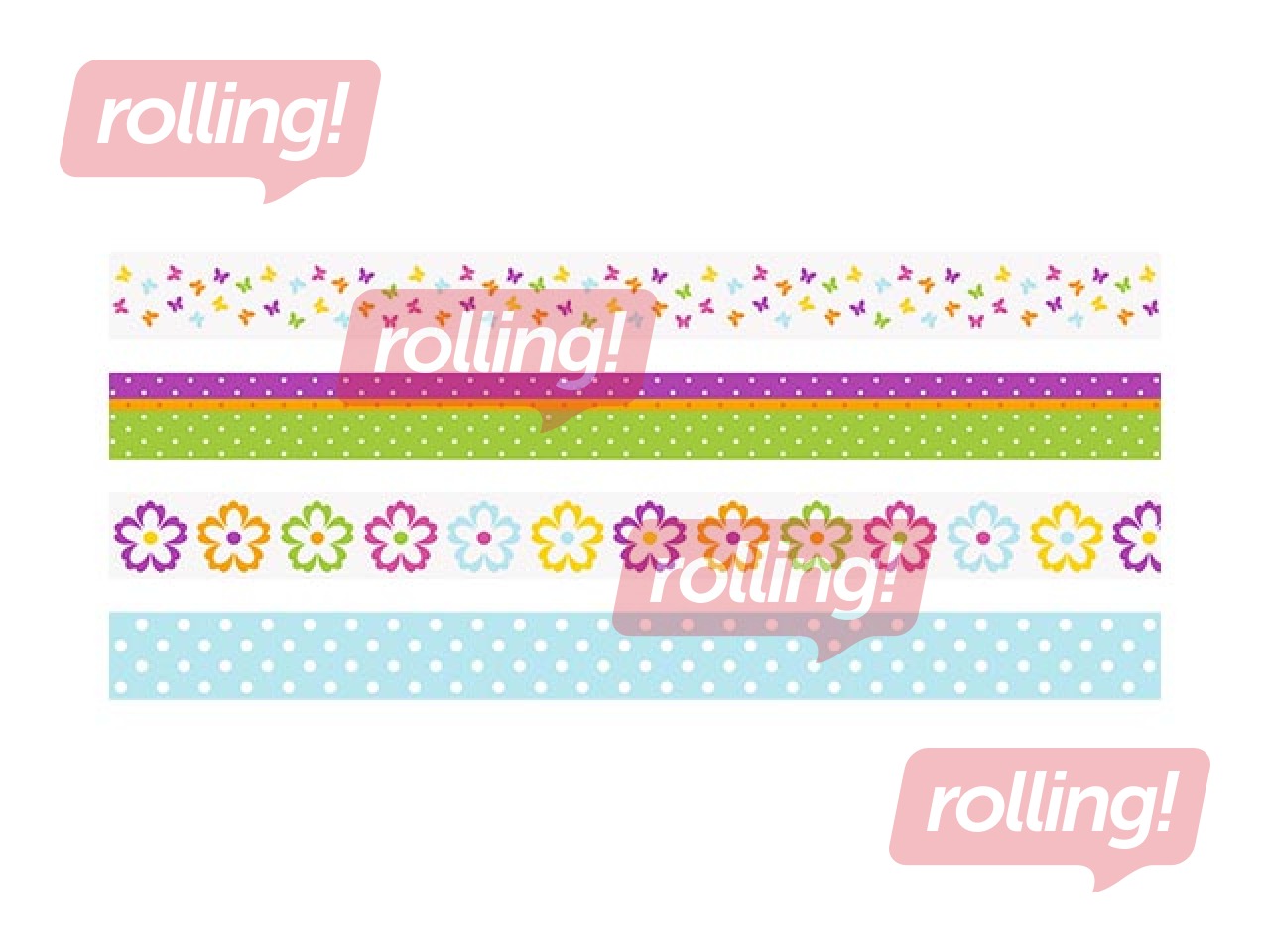 Kleeplint Heyda, Spring, Flowers, paber, erinevad värvid, 15mm x 5m