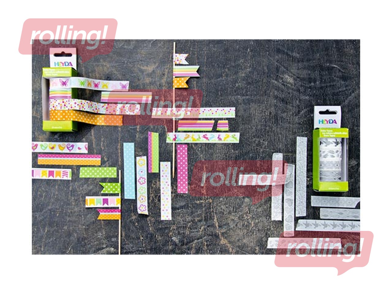 Kleeplint Heyda, Spring, Flowers, paber, erinevad värvid, 15mm x 5m