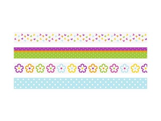 Līmlente Heyda, Spring, Flowers, papīra, dažādas krāsas, 15mm x 5m