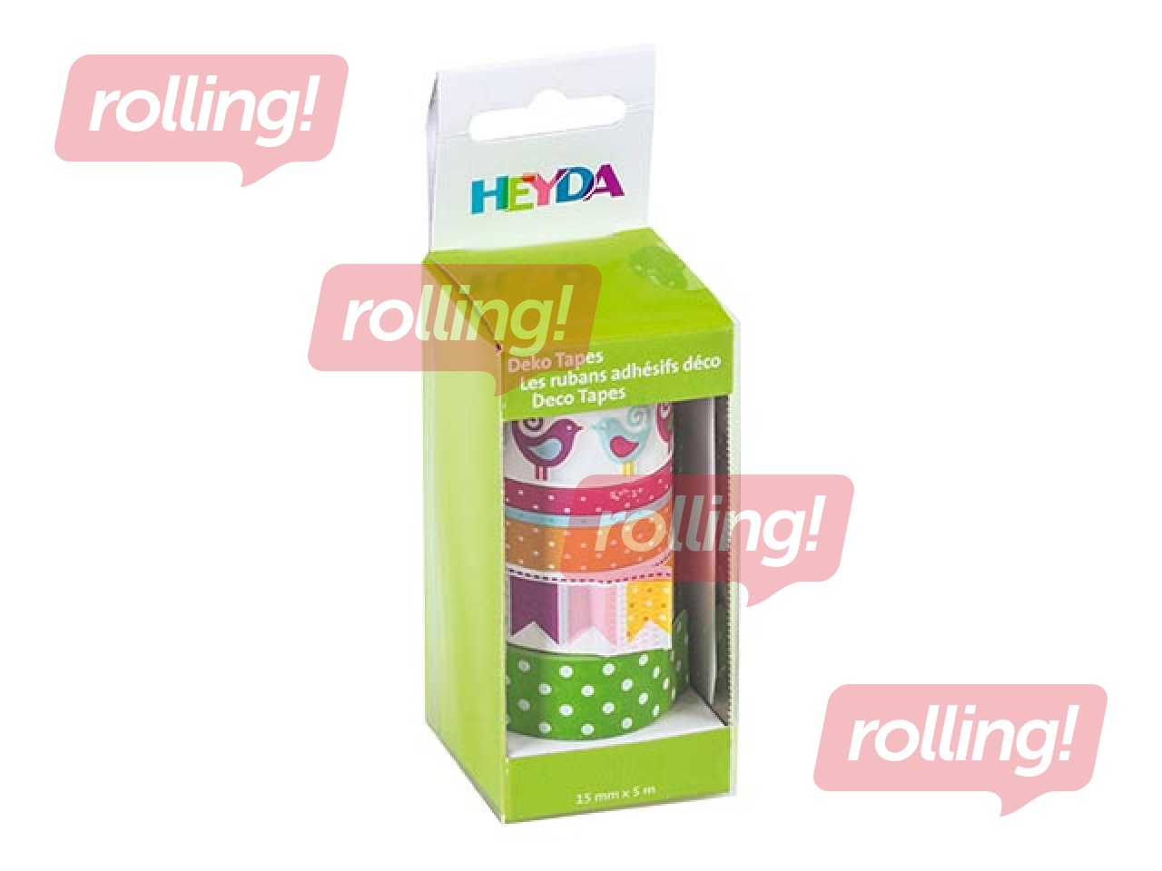 Kleeplint Heyda, Spring, Birds, paber, erinevad värvid, 15mm x 5m