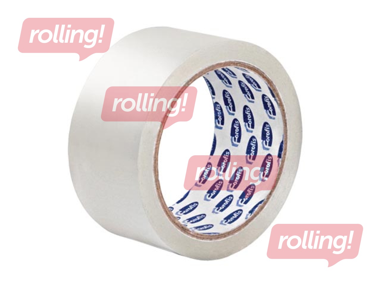 Упаковочная клейкая лента, прозрачная, 48мм x 66м, 40микрон