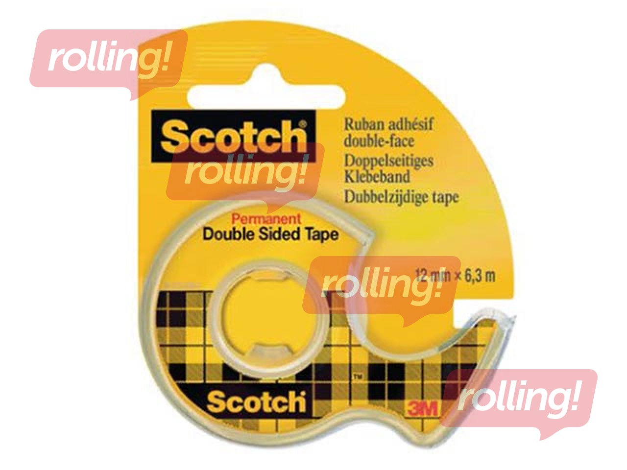 Kahepoolne teip 3M Scotch,12mm x 6.3m 