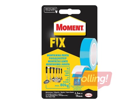 Лента монтажная Moment Fix, 19мм х 1.5м
