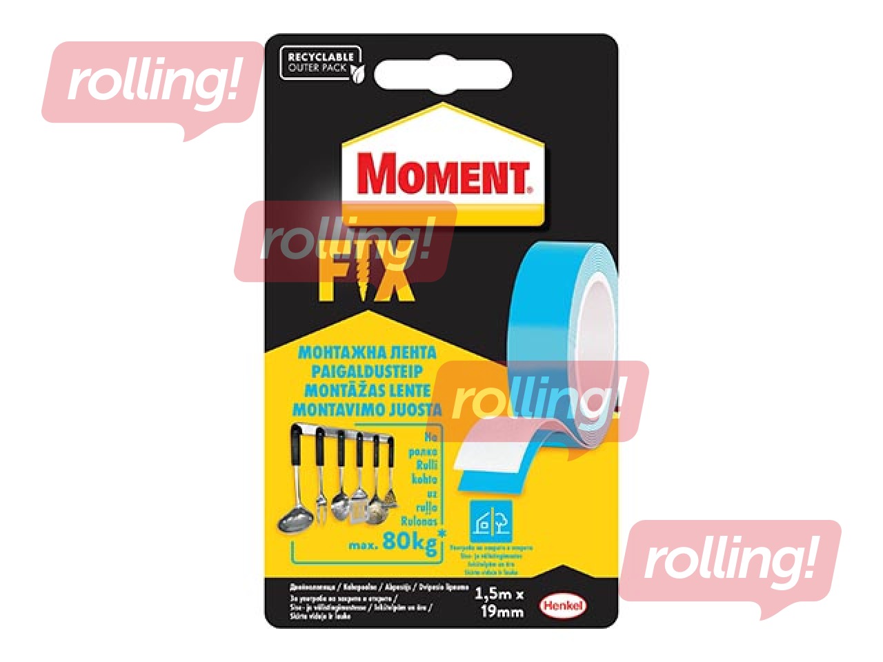 Лента монтажная Moment Fix, 19мм х 1.5м