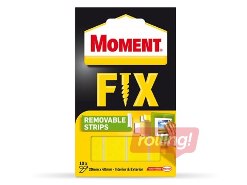 Монтажные планки Moment Fix, 20x40мм, съемные, 10 шт.