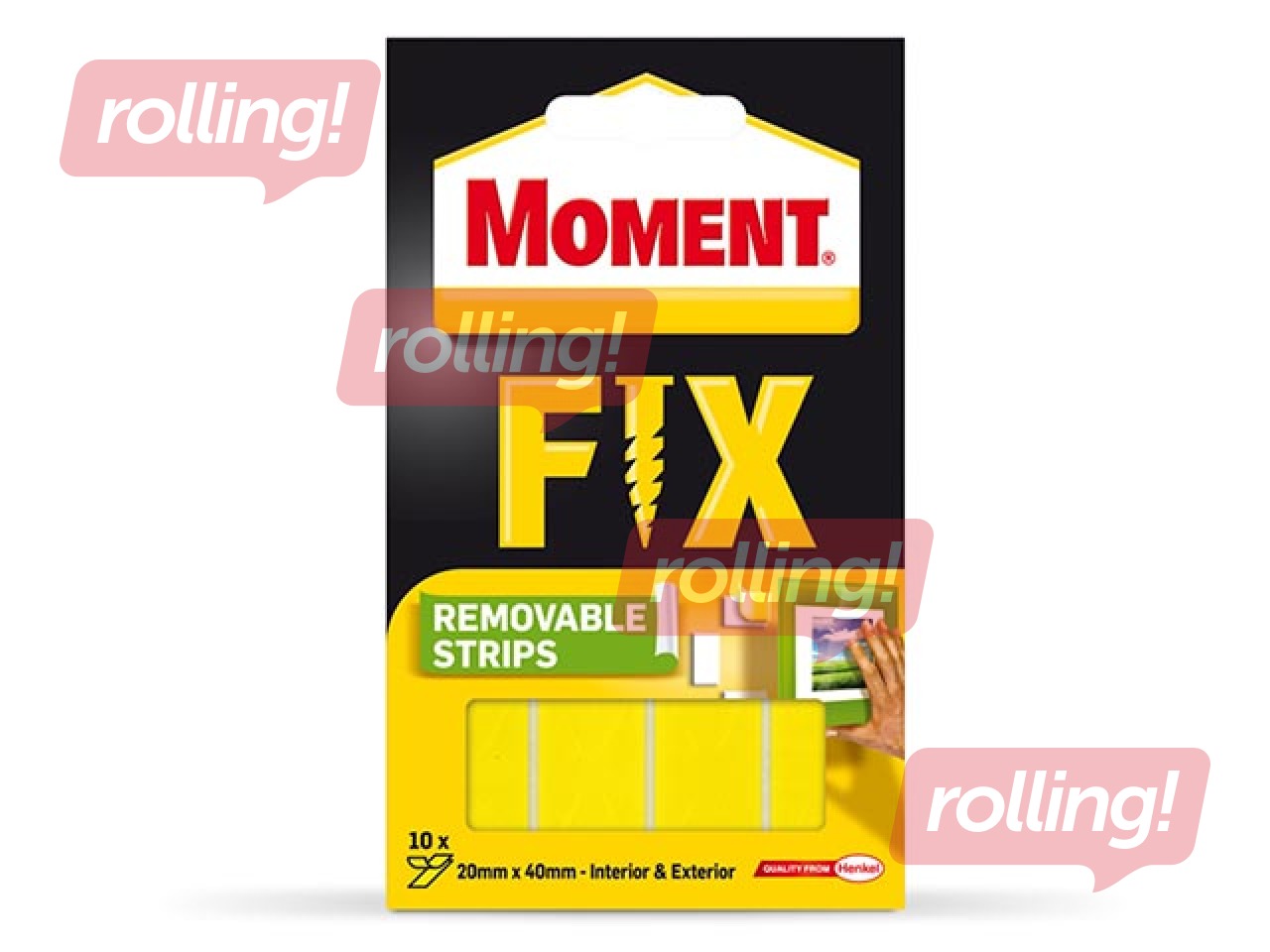 Монтажные планки Moment Fix, 20x40мм, съемные, 10 шт.