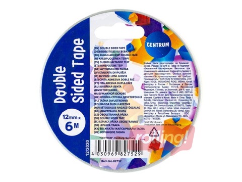 Double sided adhesive tape, 12mm x 6m