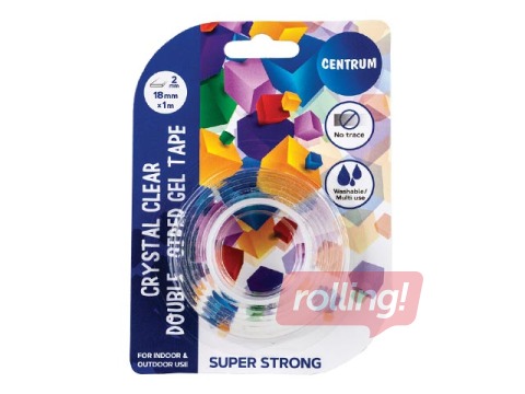 Double side gel  tape Centrum, 18mm x 1m