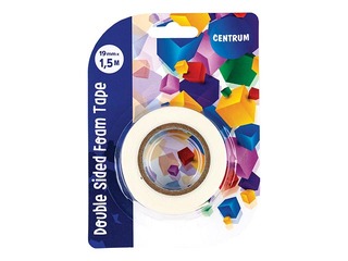 Līmlente abpusēja, Centrum, putu, 19mm x 1.5m