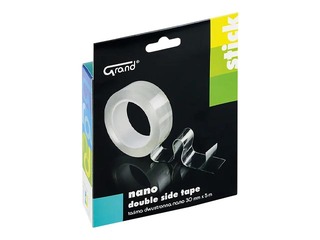 Tape Grand, double-sided, crystal clear, 30mm x 5m