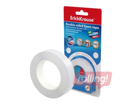 Double-sided foam tape ErichKrause, 12mm x 2m