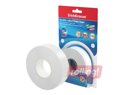 Double-sided foam tape ErichKrause, 24mm x 5m