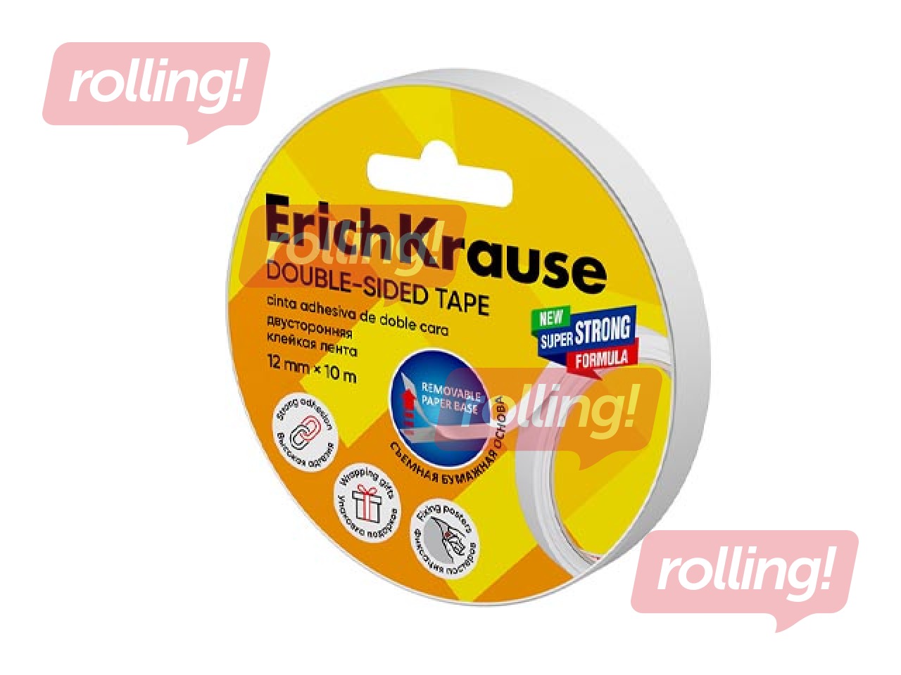 Double-sided tape ErichKrause, 12mm x 10m