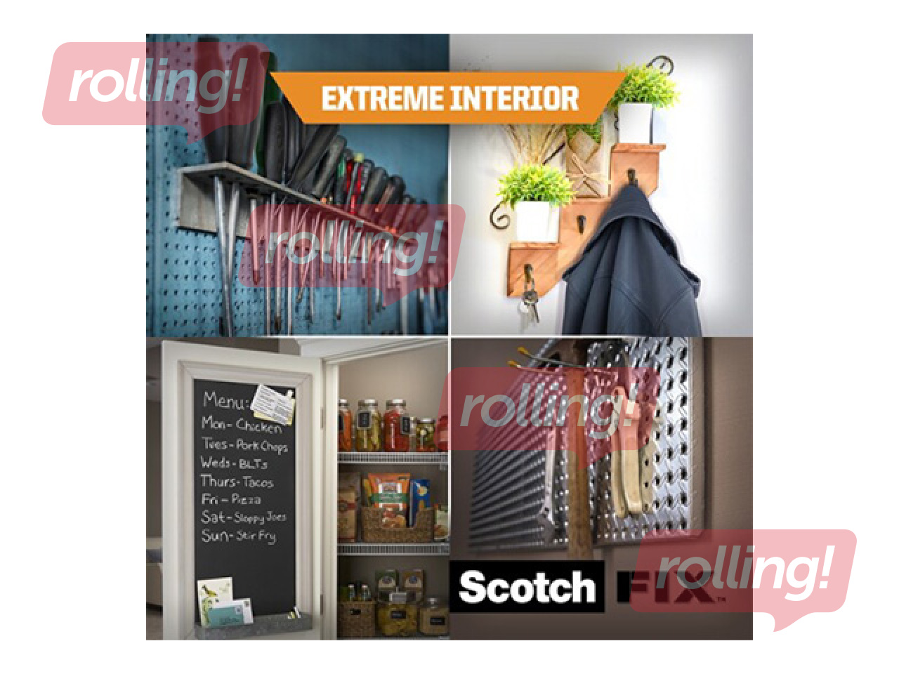 Двухсторонняя клейкая лента 3M Scotch Extreme, 19мм x 1.8м, монтажная, белая