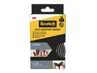 Stiprinājuma līmlente abpusēja 3M Scotch Extreme, 25mm x 1m, melna, 2 ruļļi