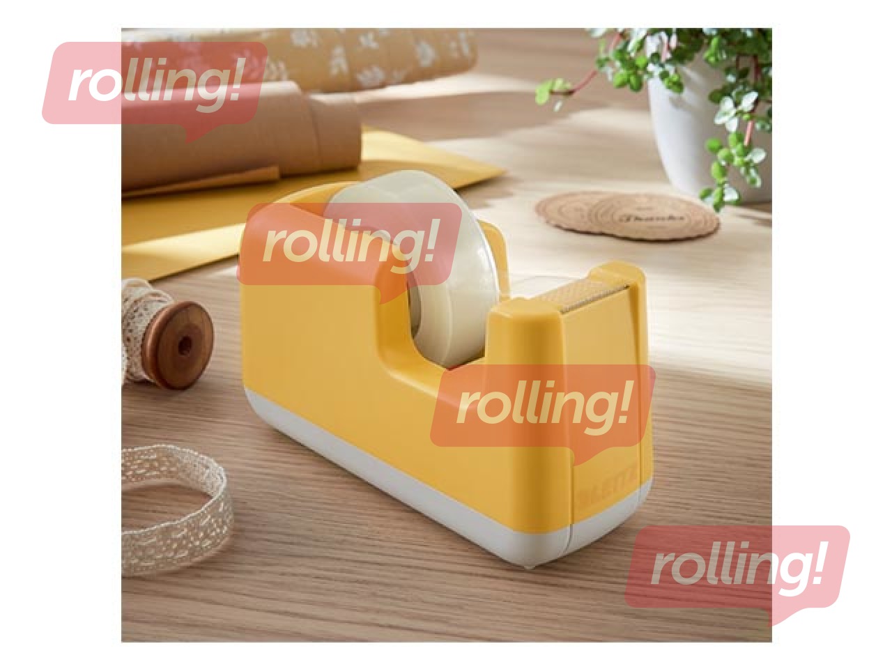 Līmlentes turētājs Leitz Cosy ar līmlenti, dzeltens