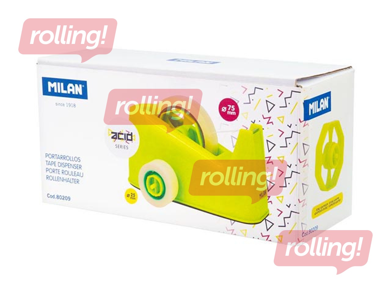 Topeltteibi hoidja adapteriga Milan, kollane 