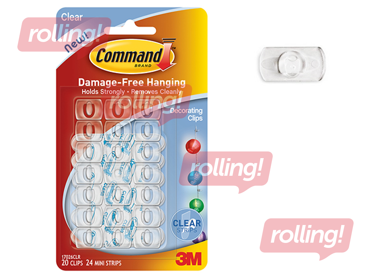 Command Decorating Clips, transparent