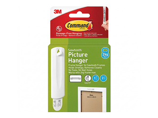Command Sawtooth Picture Hanger L, white