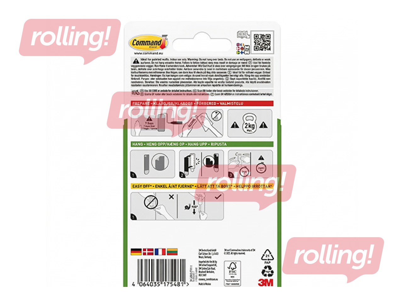 Command Sawtooth Picture Hanger L, white