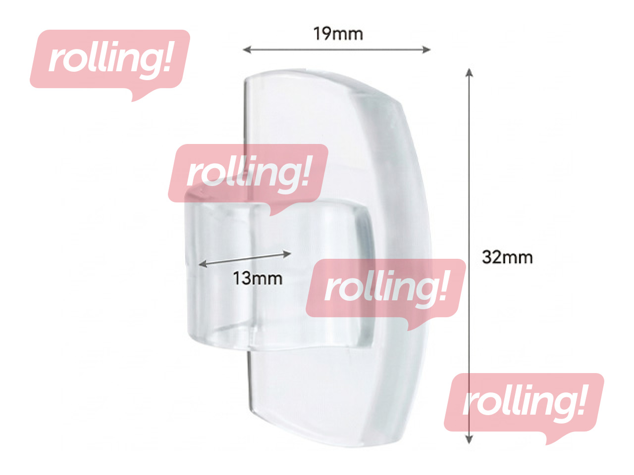 Konksud Command siseruumidesse, läbipaistvad
